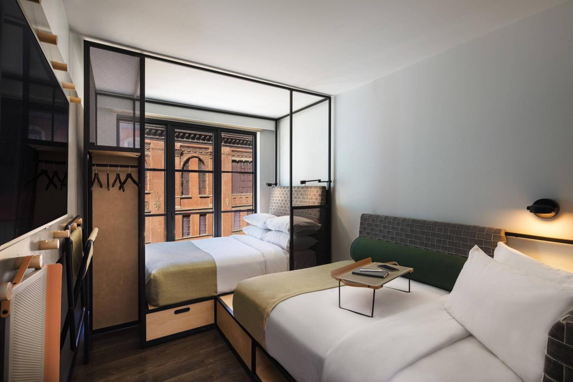 Double Room with Two Double Beds and Roll-In Shower - Mobility Accessible