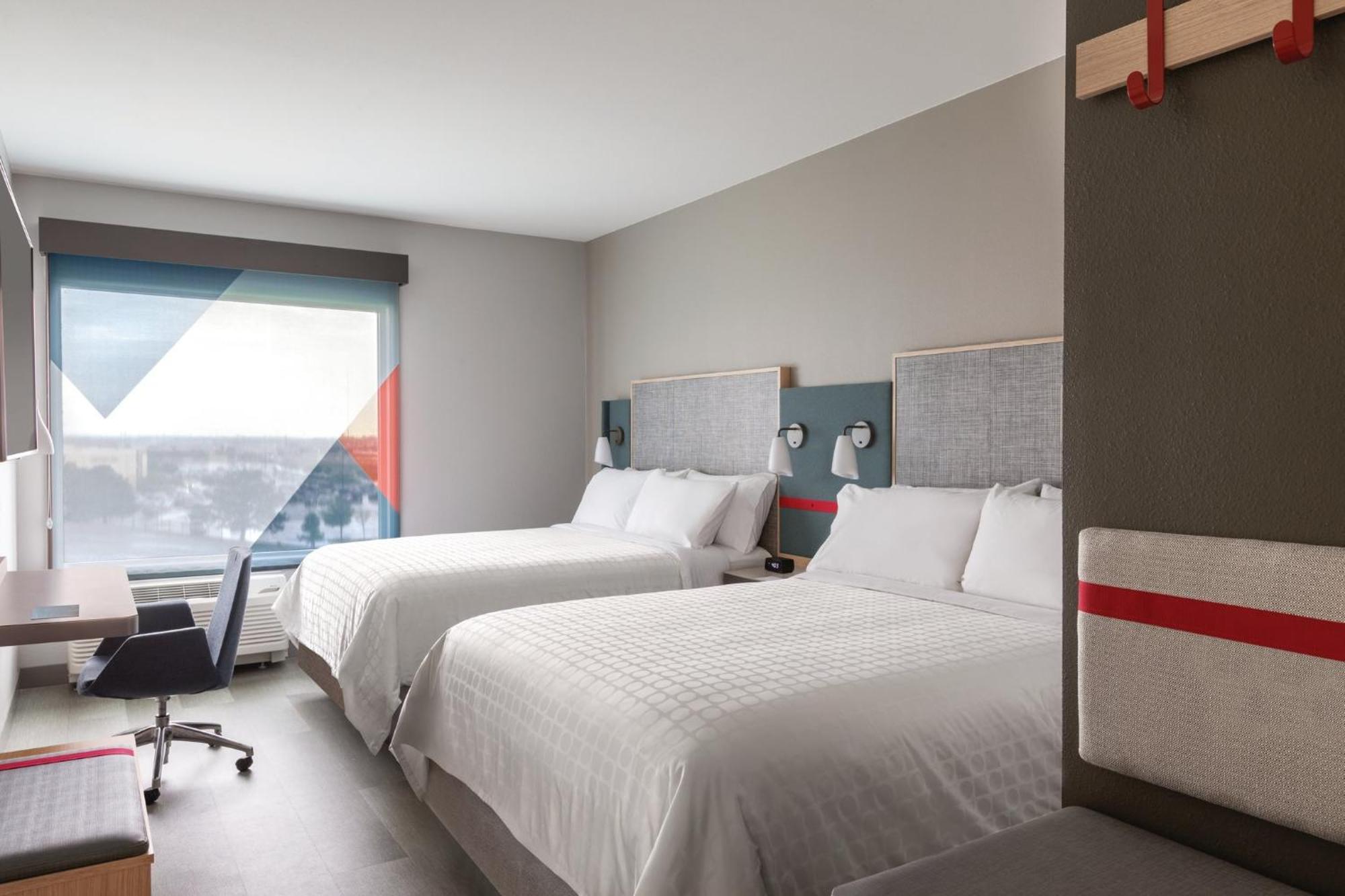 Mobility Accessible Room with Two Double Beds with Roll-In Shower