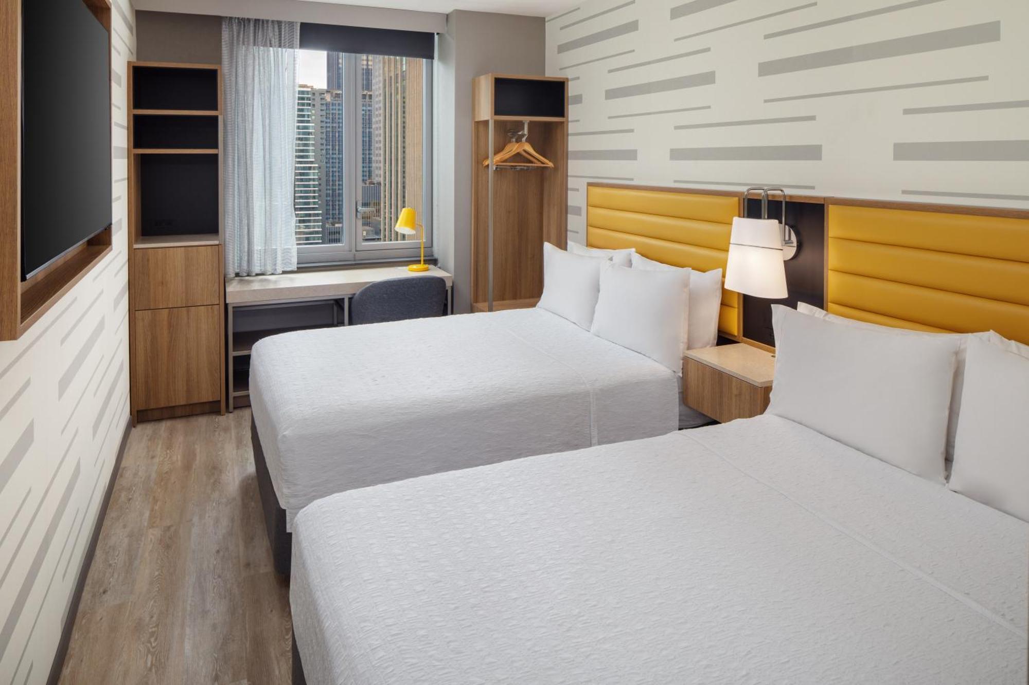 Double Room with Two Double Beds and Landmark View